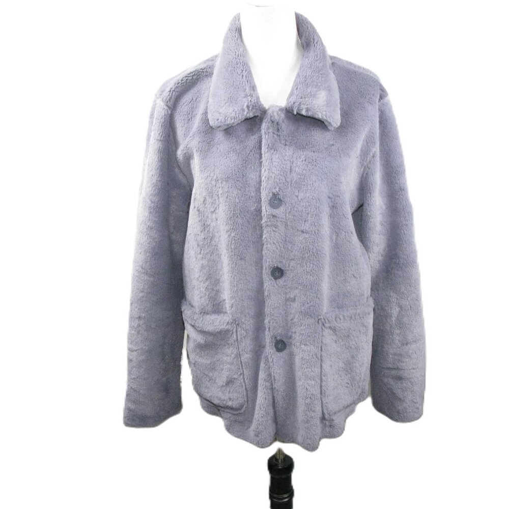 Brandon Thomas Slate Button Front Reversible Jack… - image 6